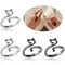 4pcs Knitting Crochet Loop Ring for Fingers Metal Open Yarn Guide Crochet Rings Adjustable Braided Faster Knitting Thimbles Holders Accessories for Crochet Mother Grandma Gifts (Cat Style)